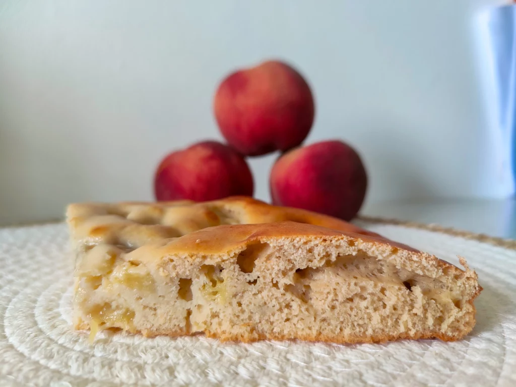 gâteau-pêches-sans-sucres