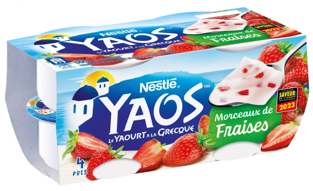 yaourt grecs vraiment sains yaos aux morceaux de fraises