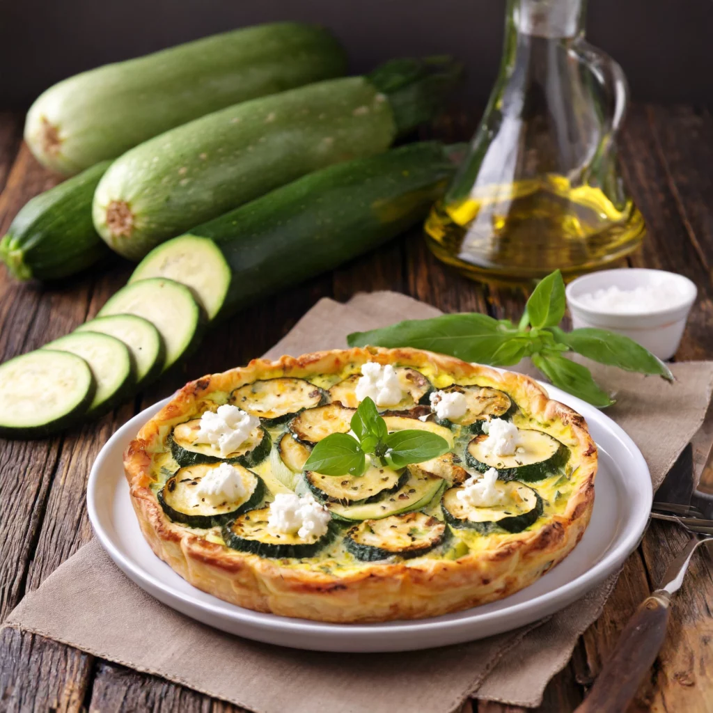 Quiche aux courgettes et chèvre