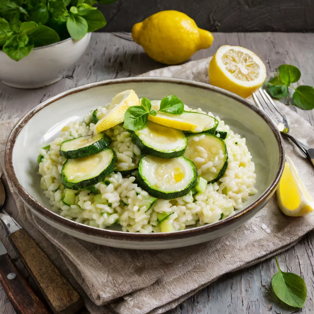 risotto aux courgettes et citron