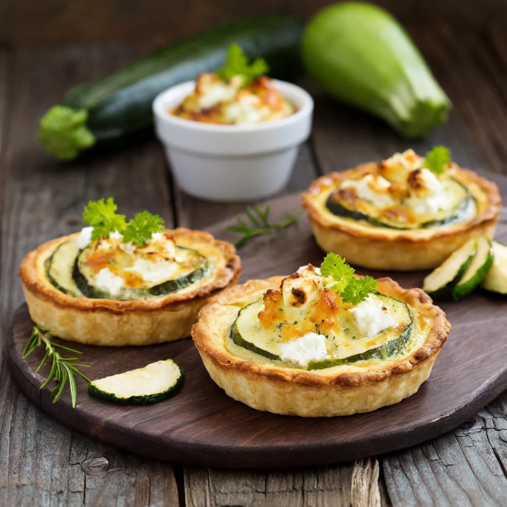 tartelettes à la courgette et au chèvre