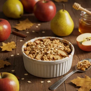 crumble pomme poire avoine saine