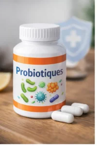 prise de probiotiques avec un verre d eau