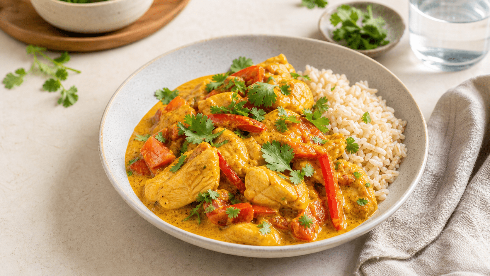 You are currently viewing Poulet curry léger : la recette minceur crémeuse qui cale sans plomber ta ligne
